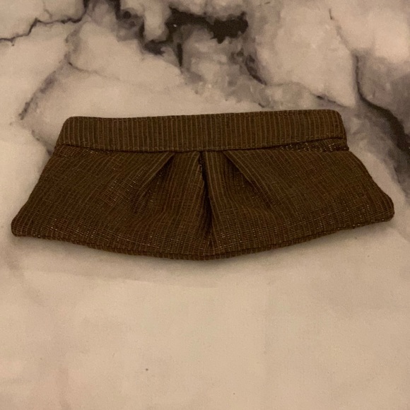 Lauren Merkin Woven Raffia Clutch Brown Gold - Picture 5 of 7